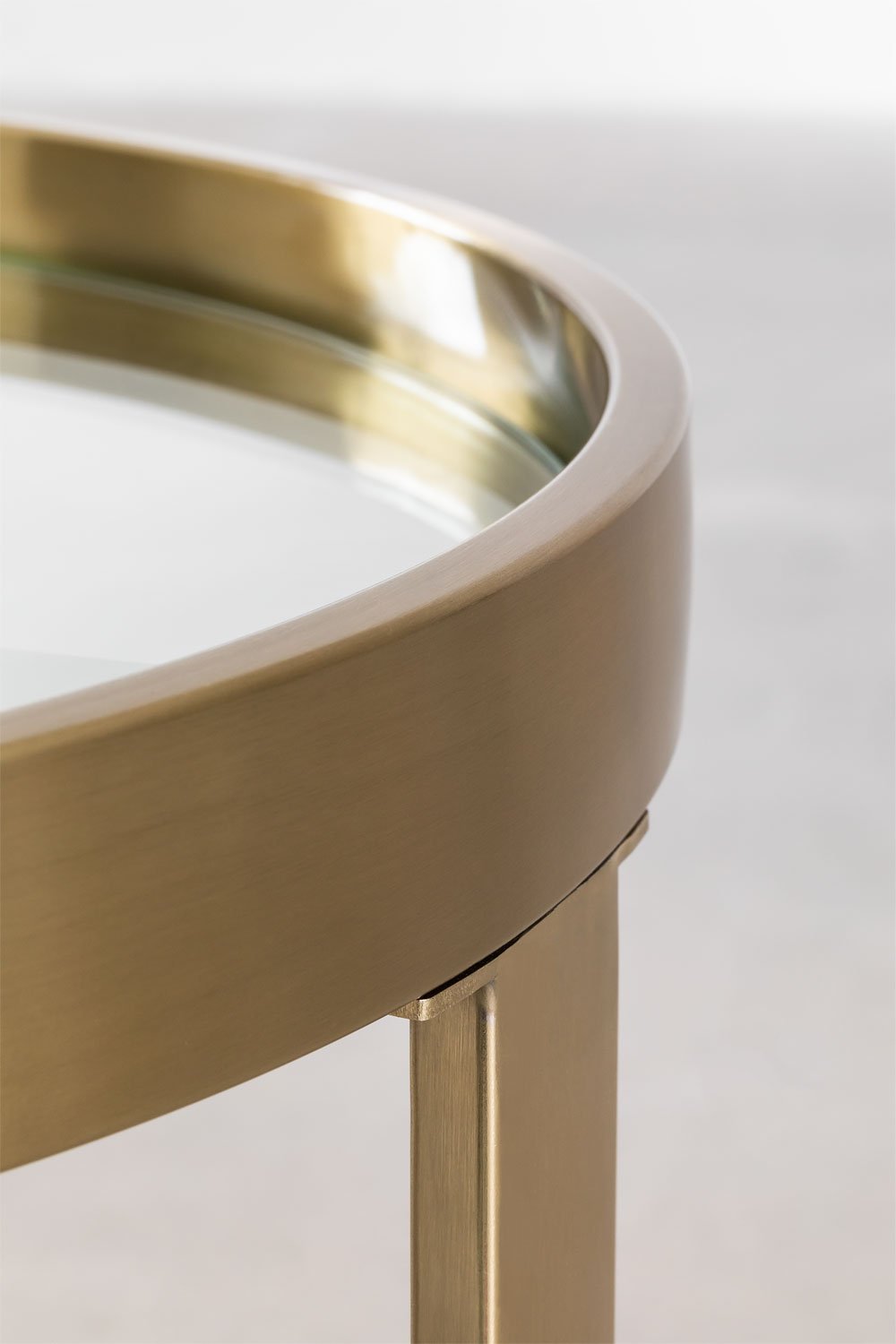 Glass & Steel Side Table (Ø45 cm) Amelia, gallery image 4