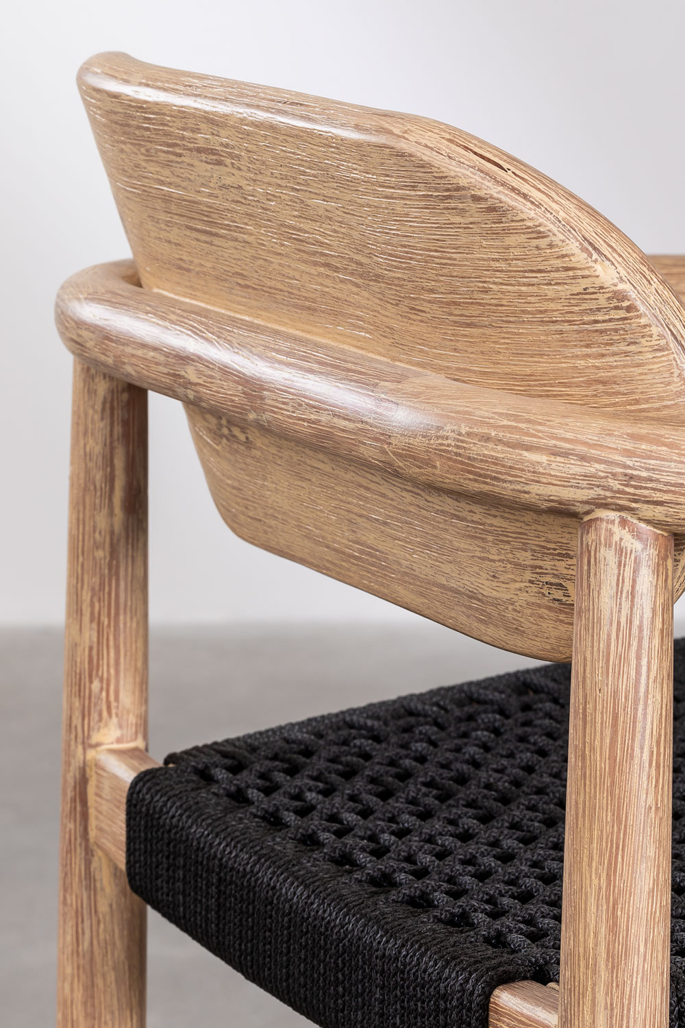 Garden Set of Square High Table (90x90 cm) & 4 Wooden High Stools Naele