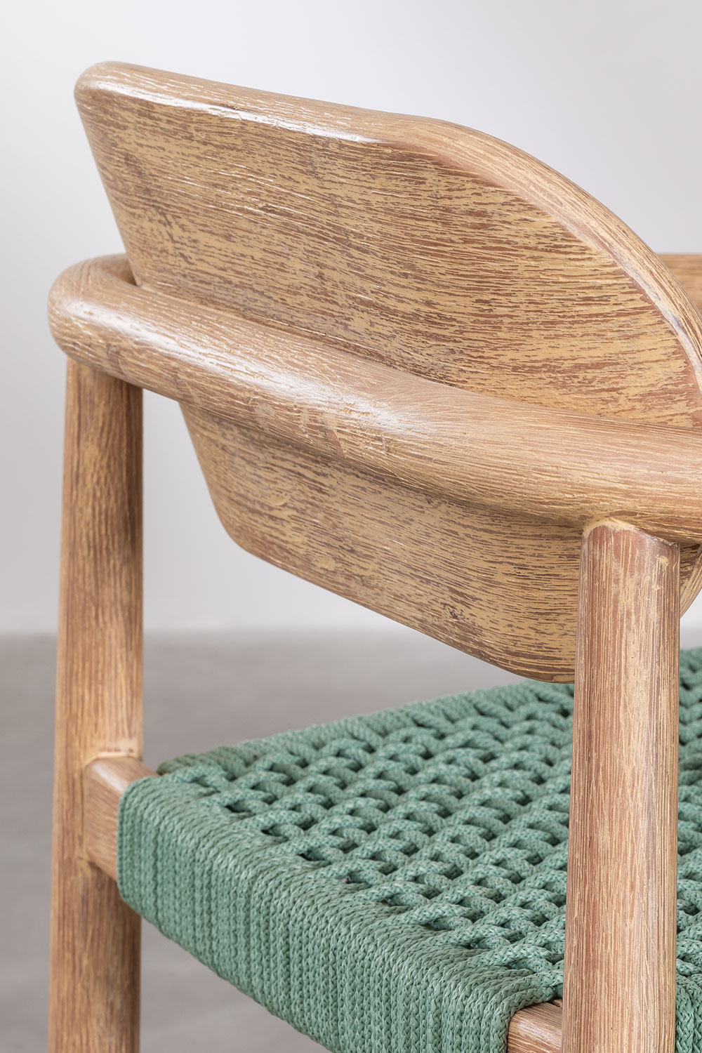 Garden Set of Square High Table (90x90 cm) & 2 High Wooden Stools Naele