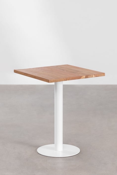 Acacia Wood Square Bar Table Macchiato - ↔︎ 60 cm