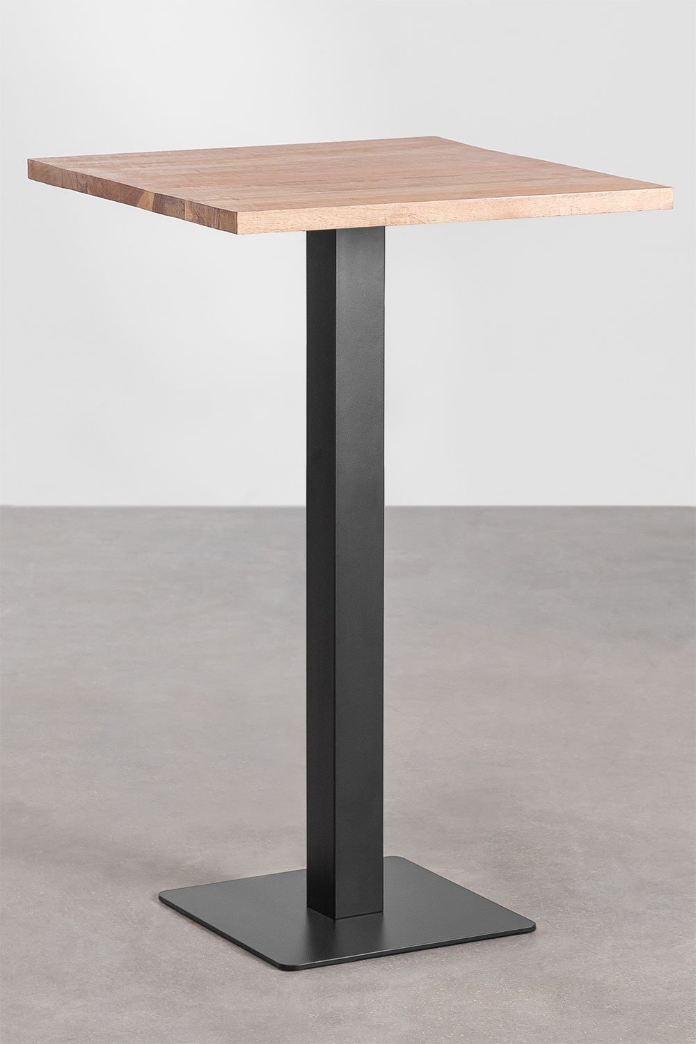Acacia Wood Square High Bar Table Ristretto, gallery image 1