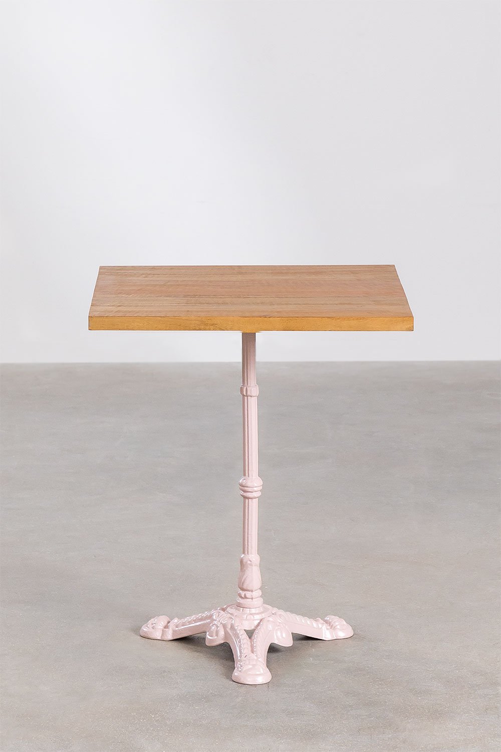 Square acacia wood Vienna bar table, gallery image 2