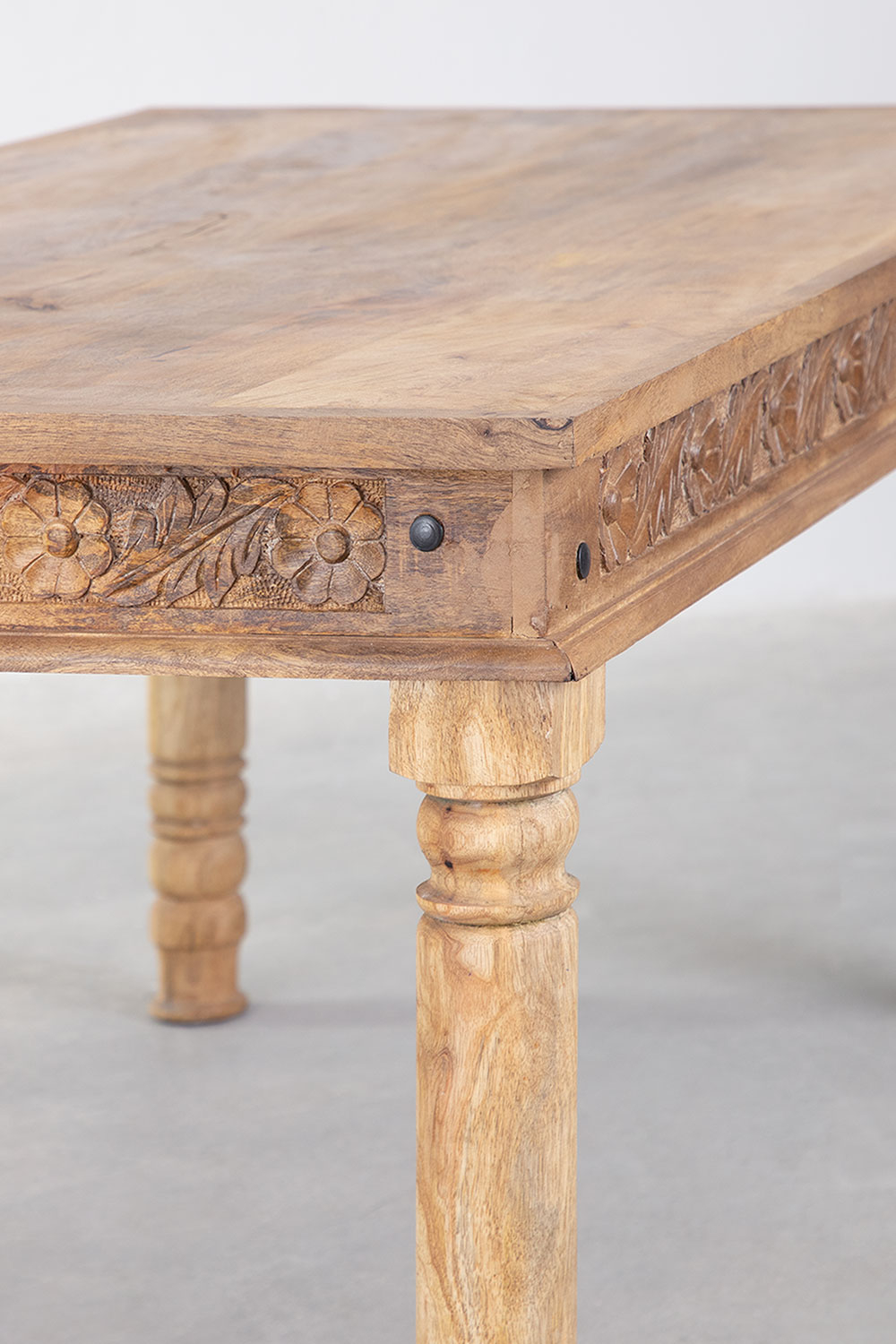 Rectangular Mango Wood Dining Table (160 x 90 cm) Taraz Style SKLUM