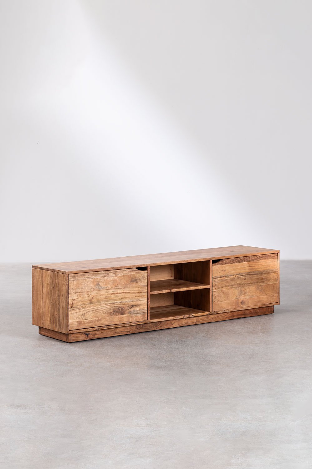 Acacia Wood TV Cabinet with Shelf TASMANI, gallery image 2