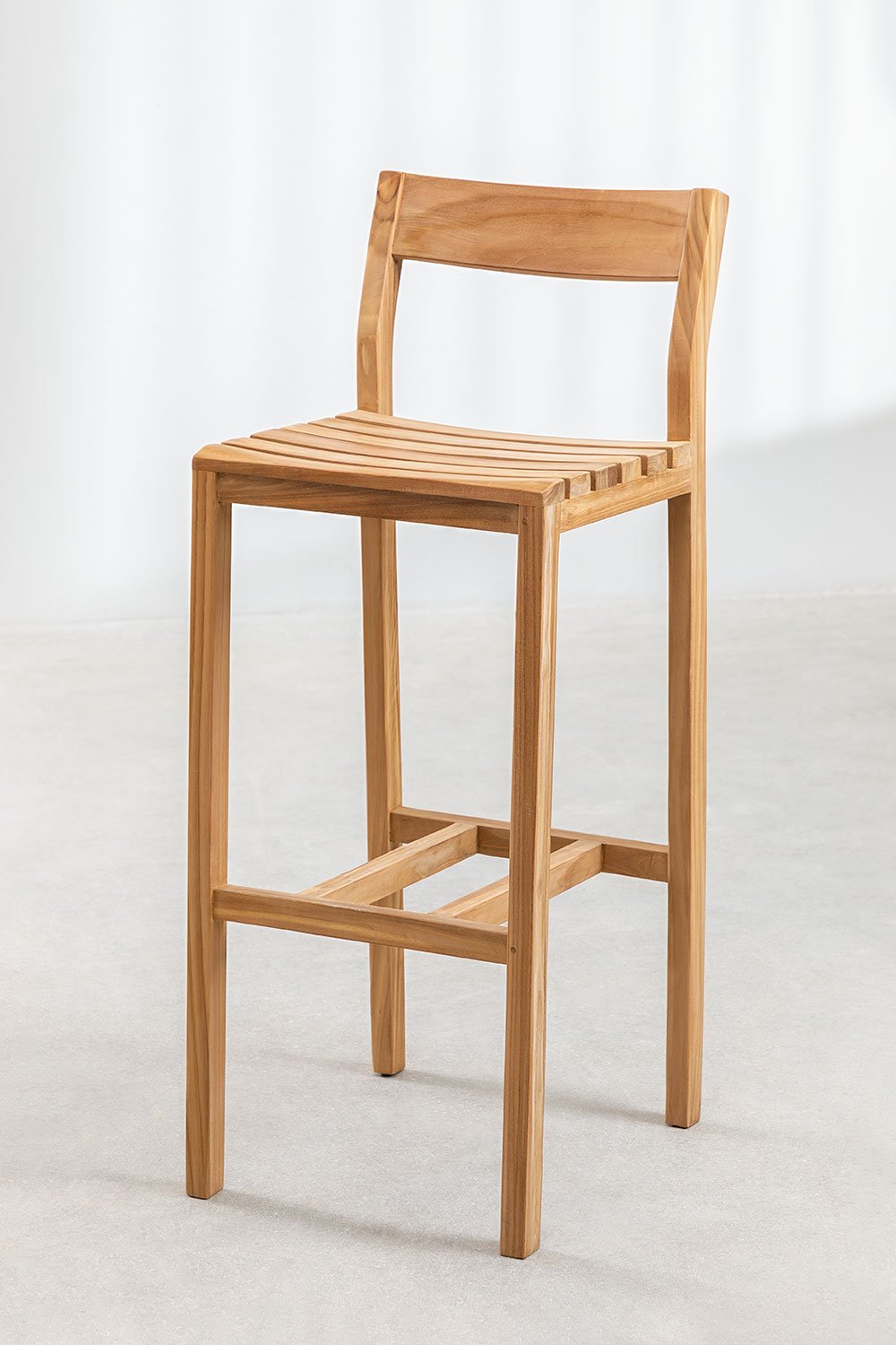 Garden High Stool in Yaki Teak Wood, gallery image 2