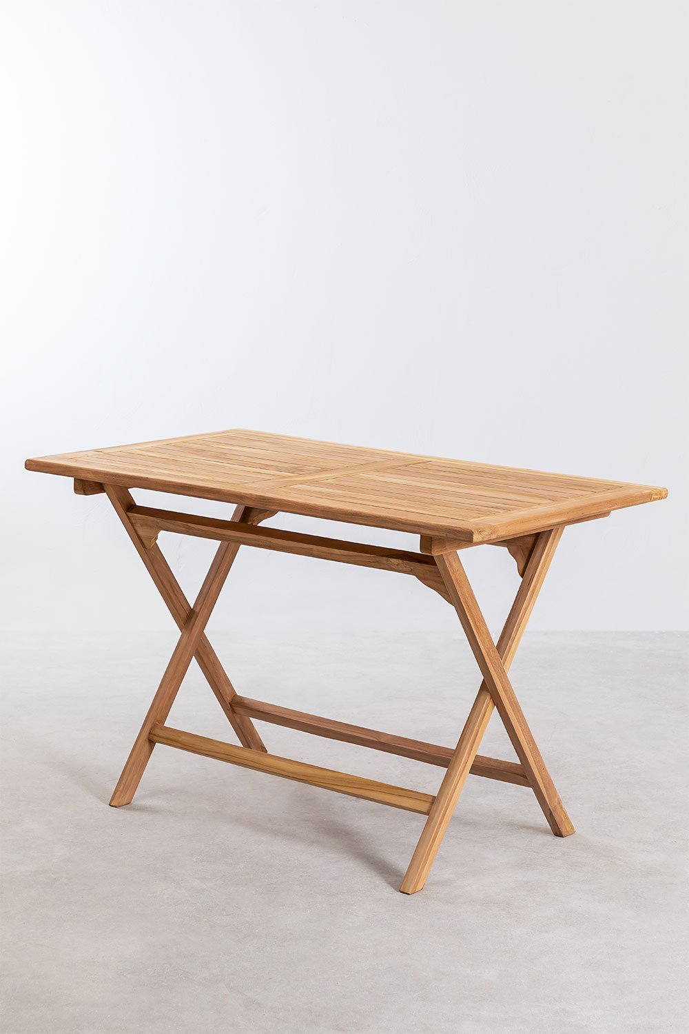 Folding Teak Wood Garden Table (120 x 70 cm) Pira, gallery image 2