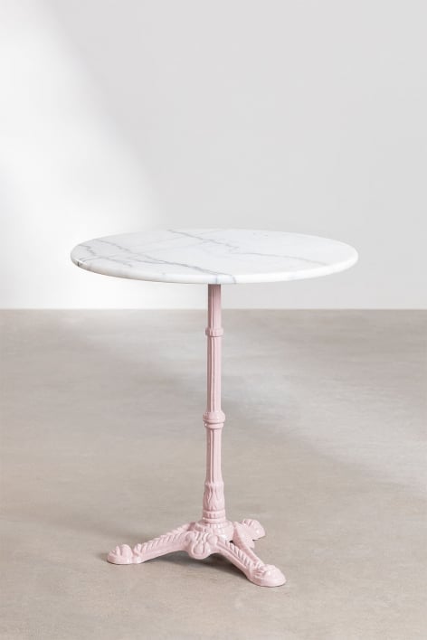 Round Marble Bar Table Moka