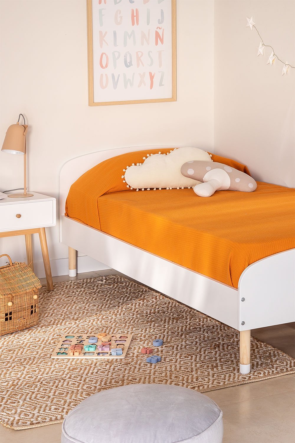 Wooden Bed for 90 cm Mattress Loretta Kids, gallery image 1