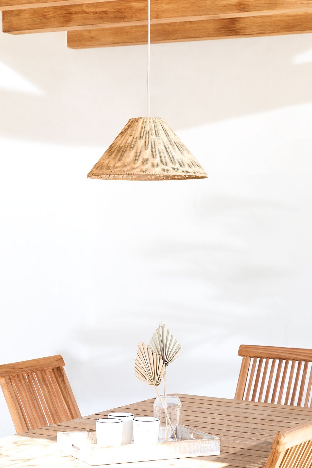Outdoor Bamboo Ceiling Lamp Betania , gallery image 1