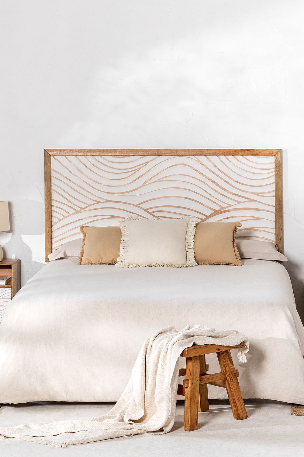 Bamboo deals wood headboard