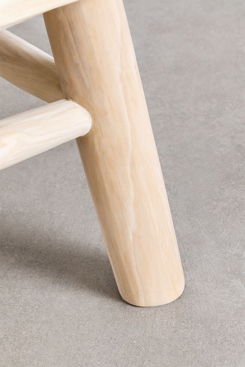 Square garden coffee table 80x80 cm in teak wood Narel, gallery image 5