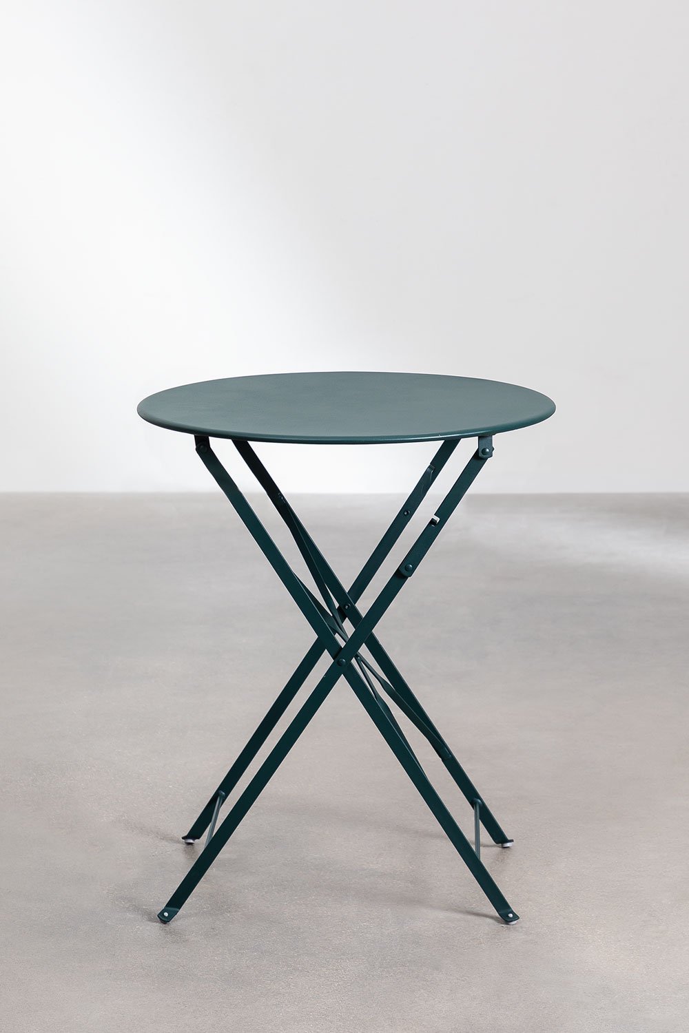 Round garden table Ø60 cm foldable in steel Sergey, gallery image 3