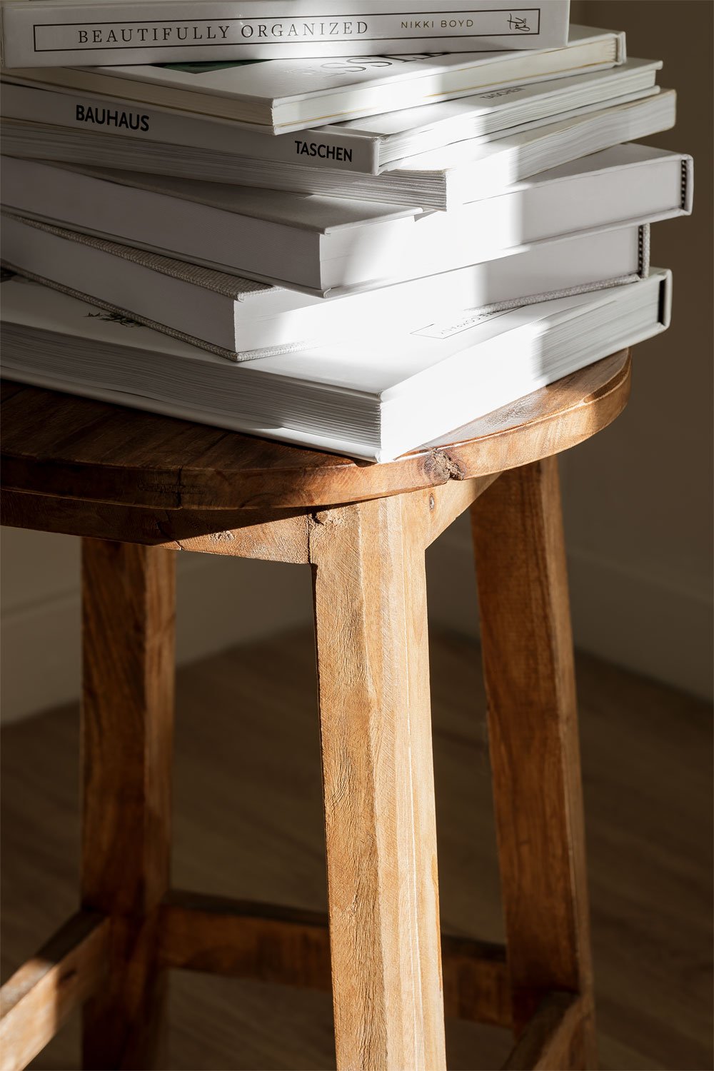 Recycled Wood Low Stool Lare, gallery image 2