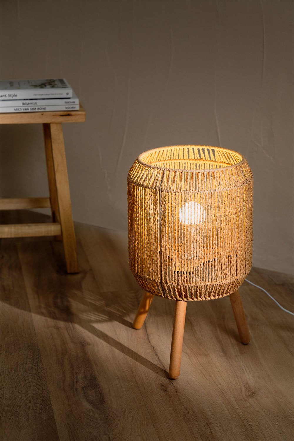 Braided Paper Table Lamp Todh, gallery image 2