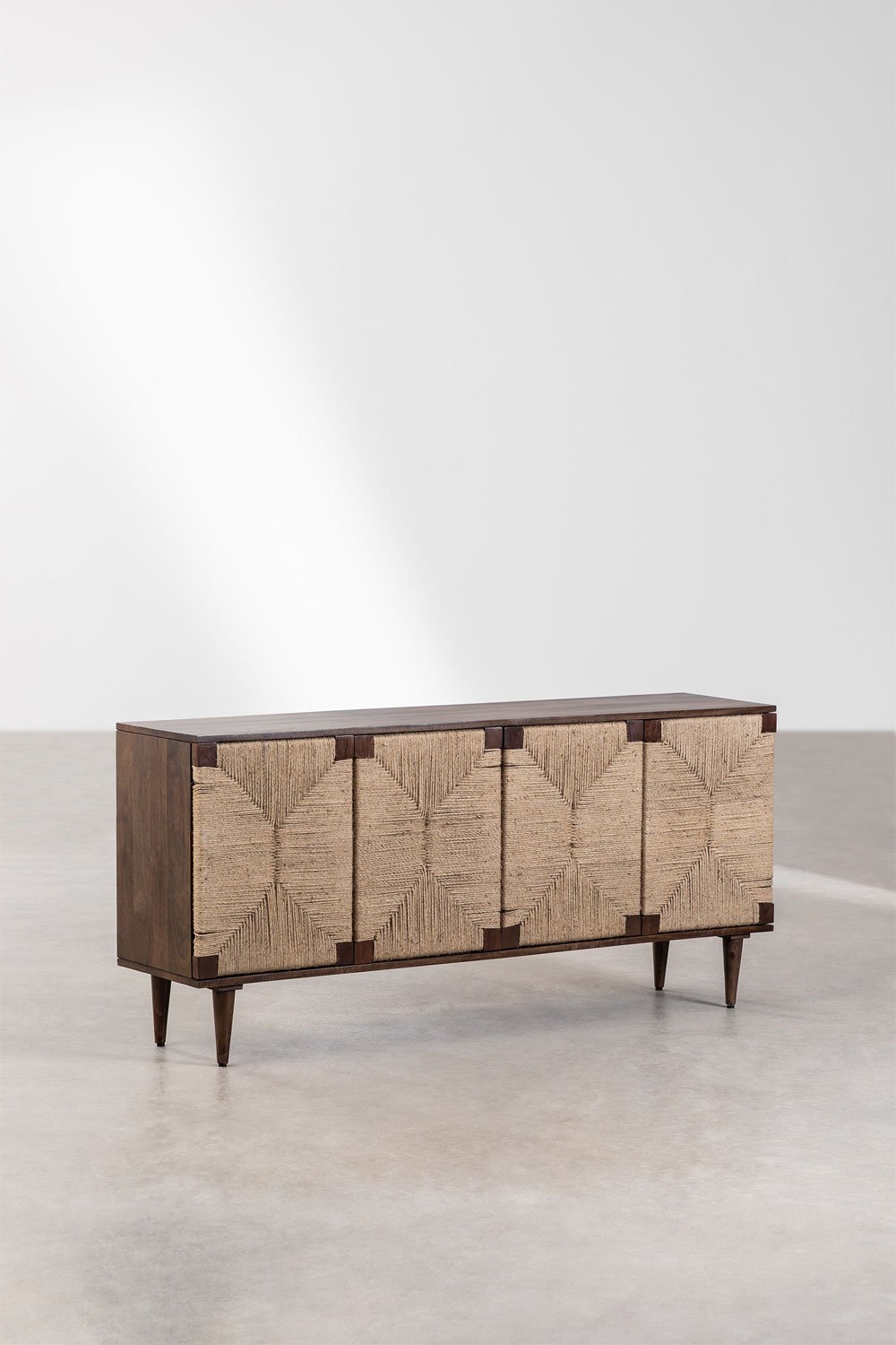 Evans mango wood and jute sideboard          , gallery image 2