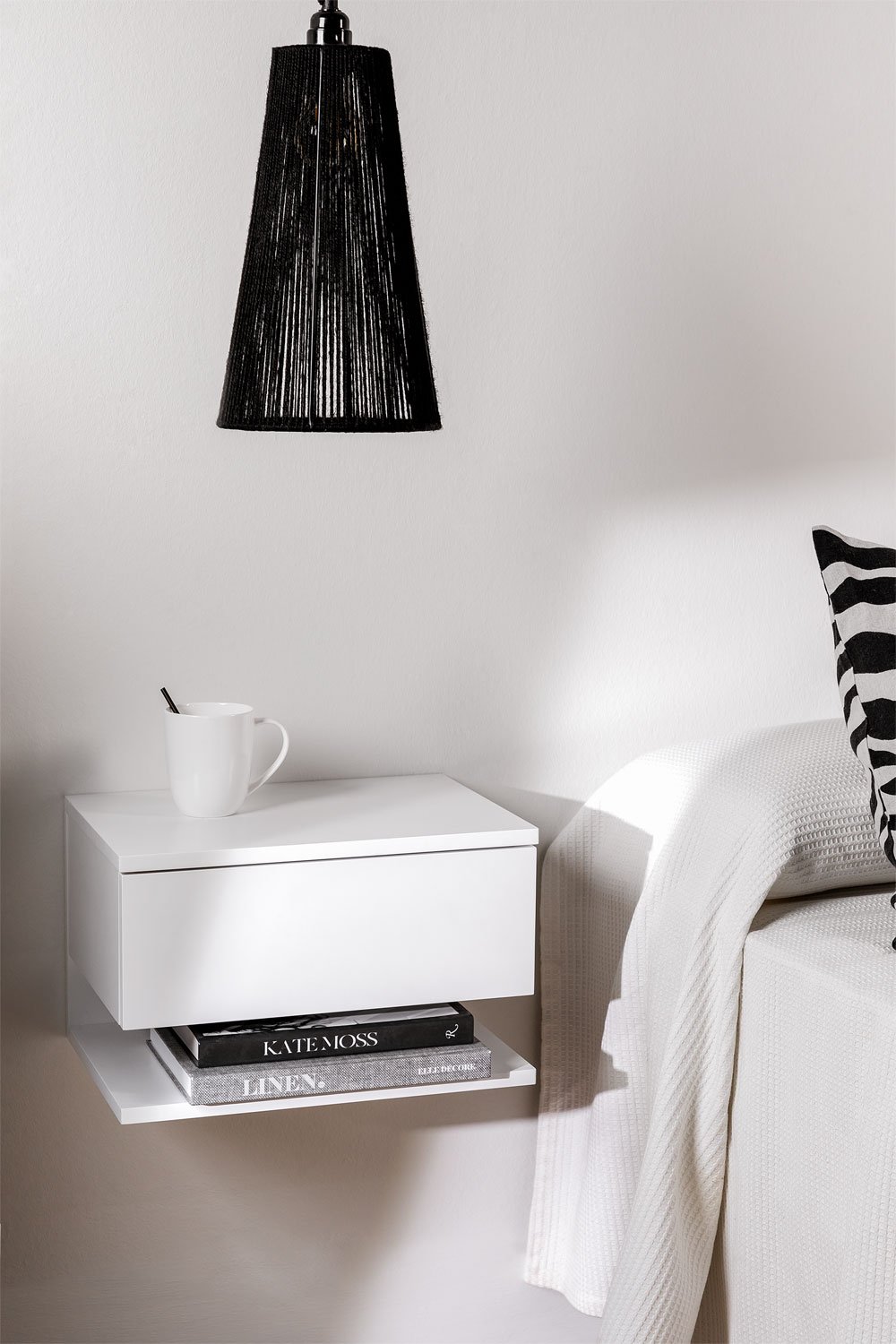Floating Bedside Table with Drawer Griviza, gallery image 1