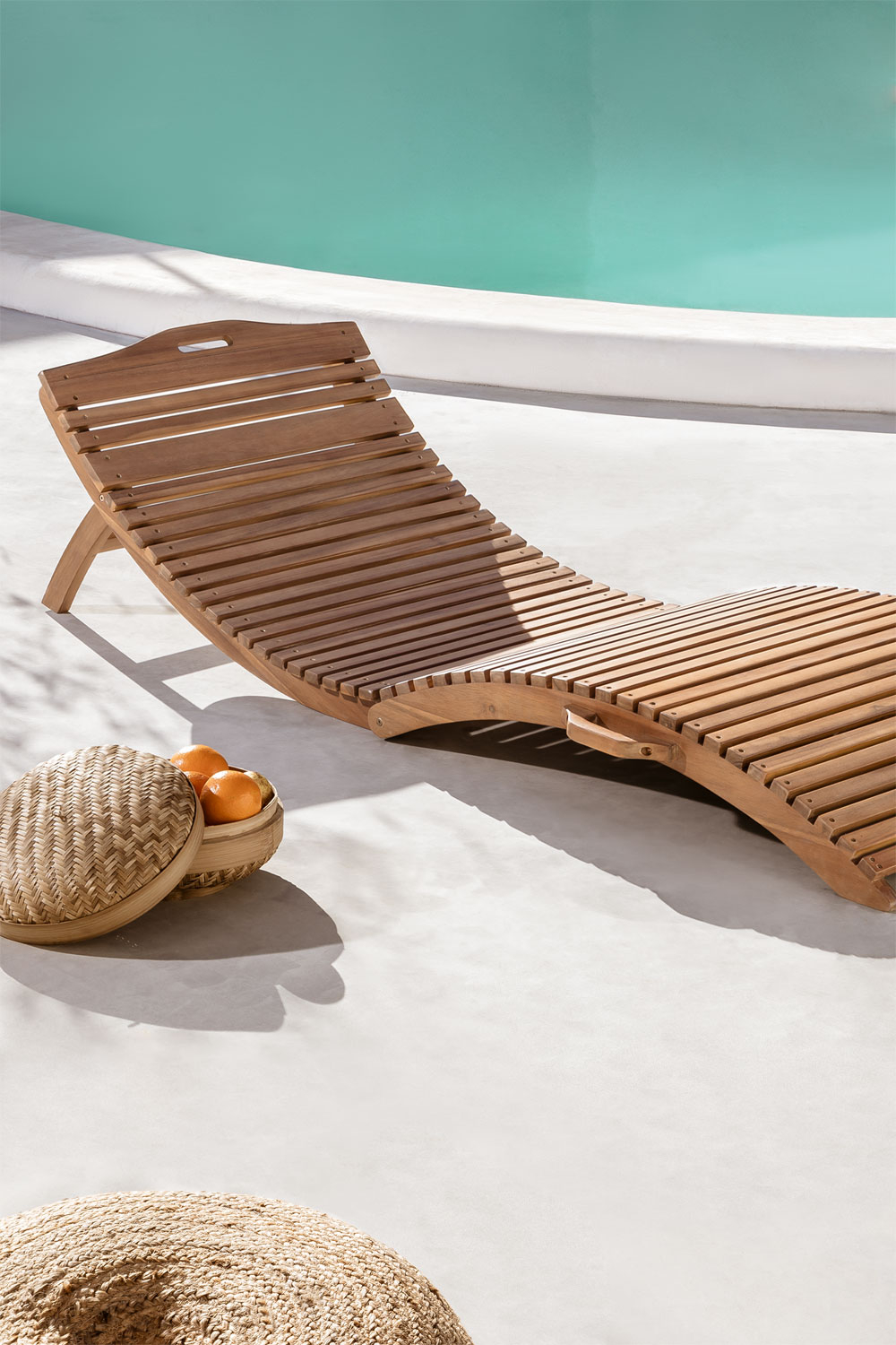 Acacia on sale wood lounger