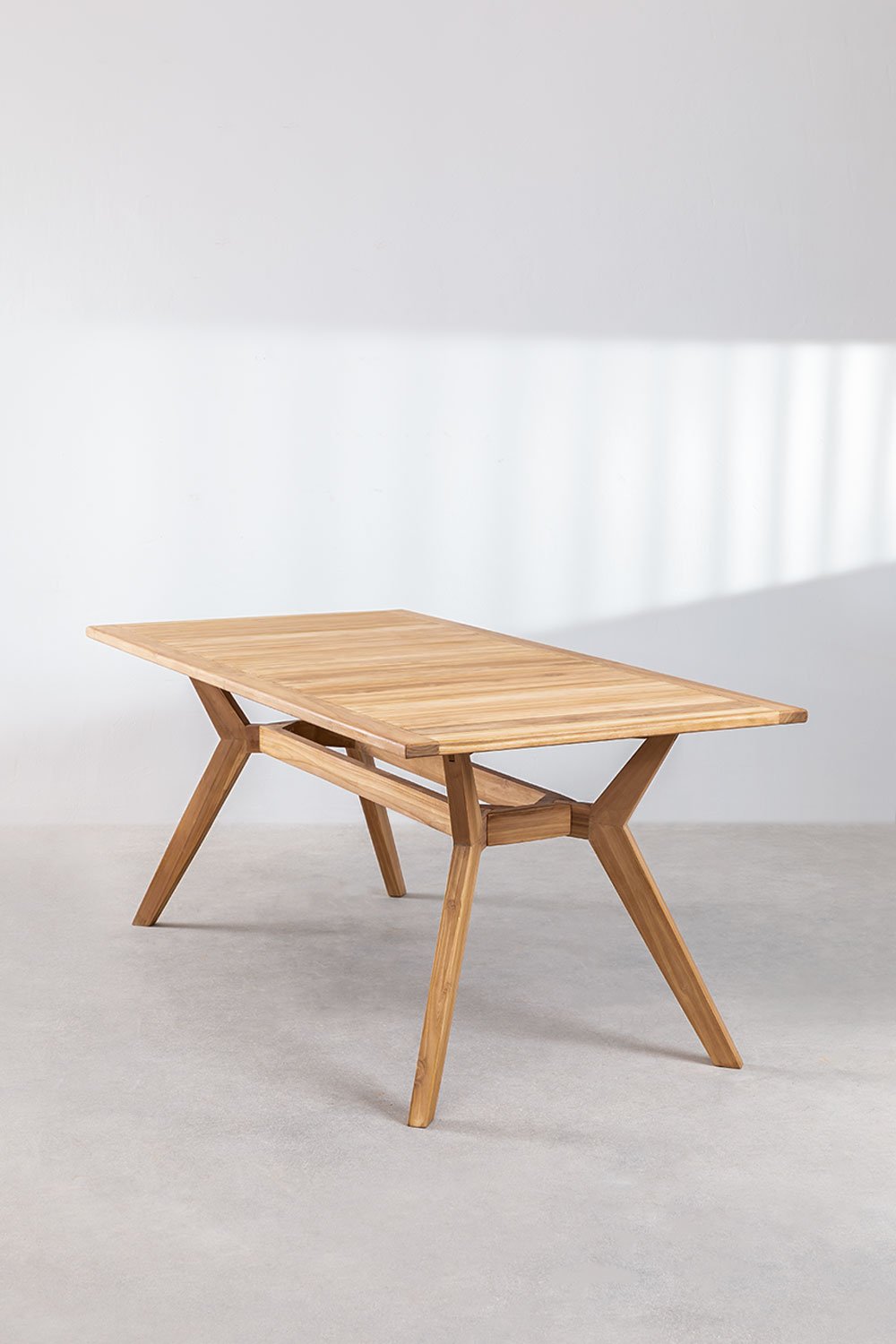 Rectangular Teak Wood Garden Table (180 x 90 cm) Yolen , gallery image 2