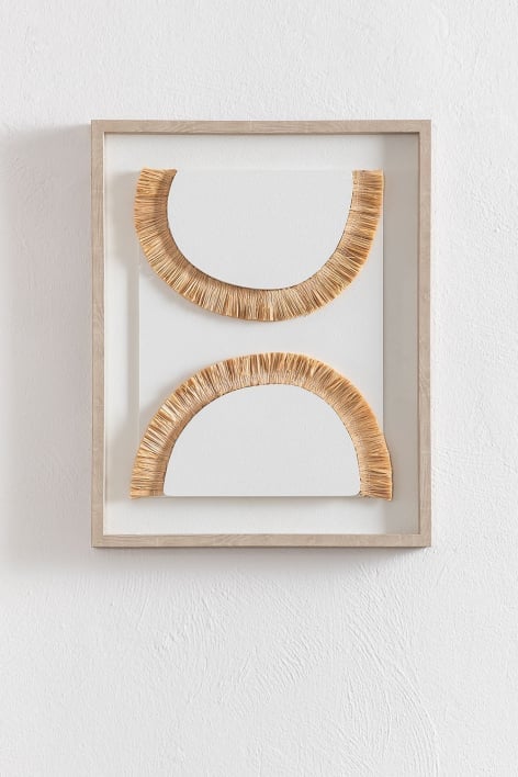 Odili natural fibre texture decorative picture (40x50 cm)