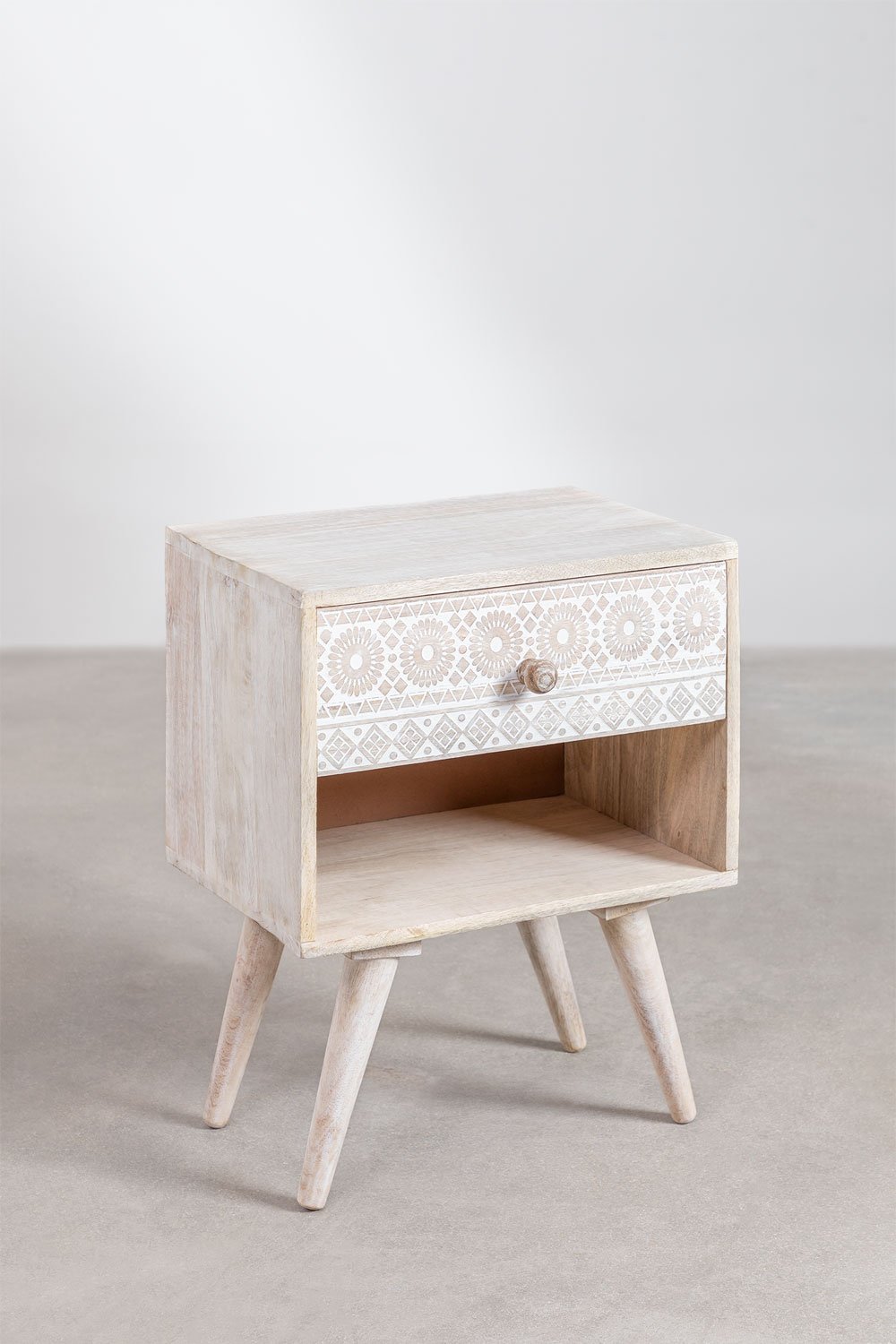 Ukurla mango wood bedside table with storage    , gallery image 2