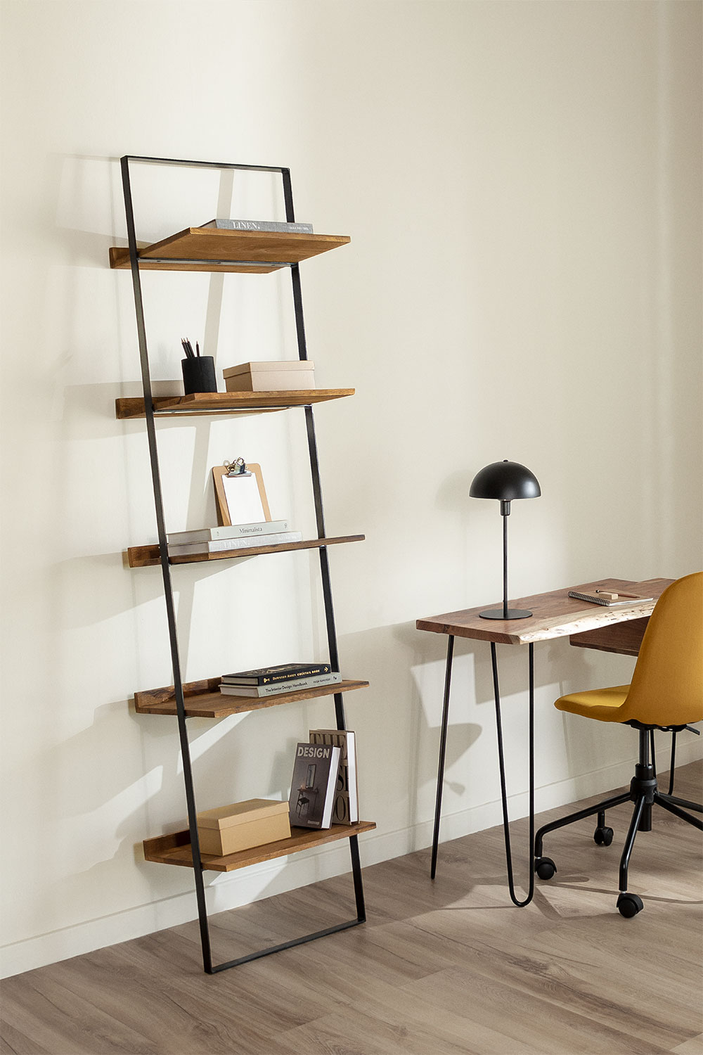 Wood and Metal Wall Shelves Tyrp Style SKLUM