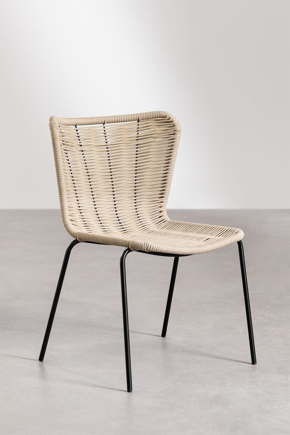 Keiller stackable garden chair in braided rope, gallery image 3