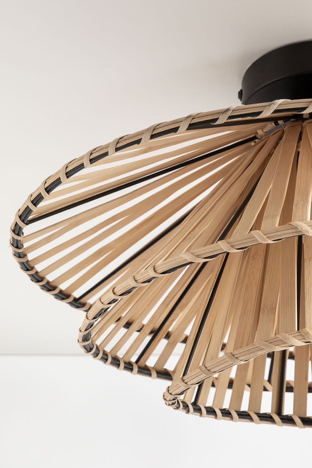 Taroucas bamboo ceiling light, gallery image 4