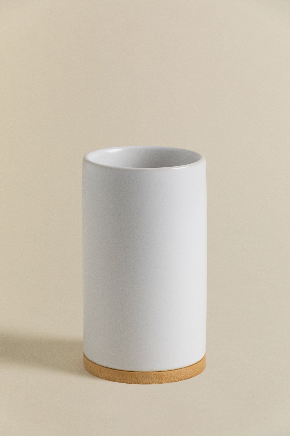 Elvan ceramic & bamboo toothbrush holder, gallery image 1