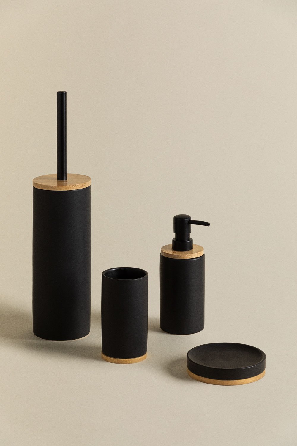 Elvan ceramic & bamboo toothbrush holder, gallery image 5