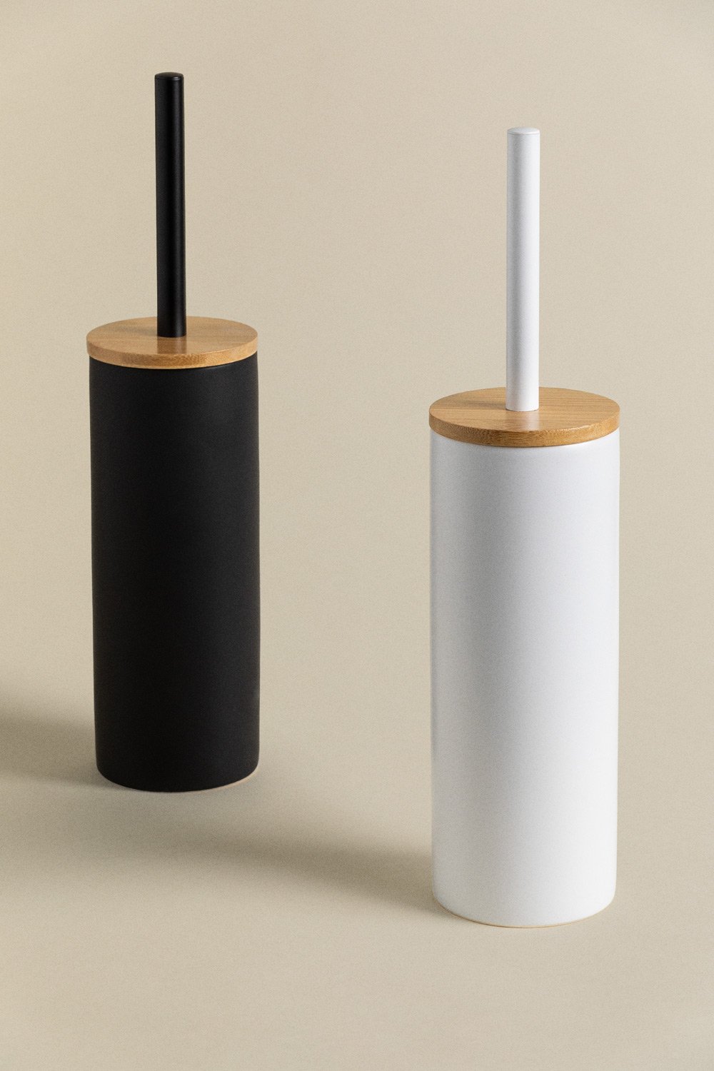 Elvan ceramic and bamboo toilet brush