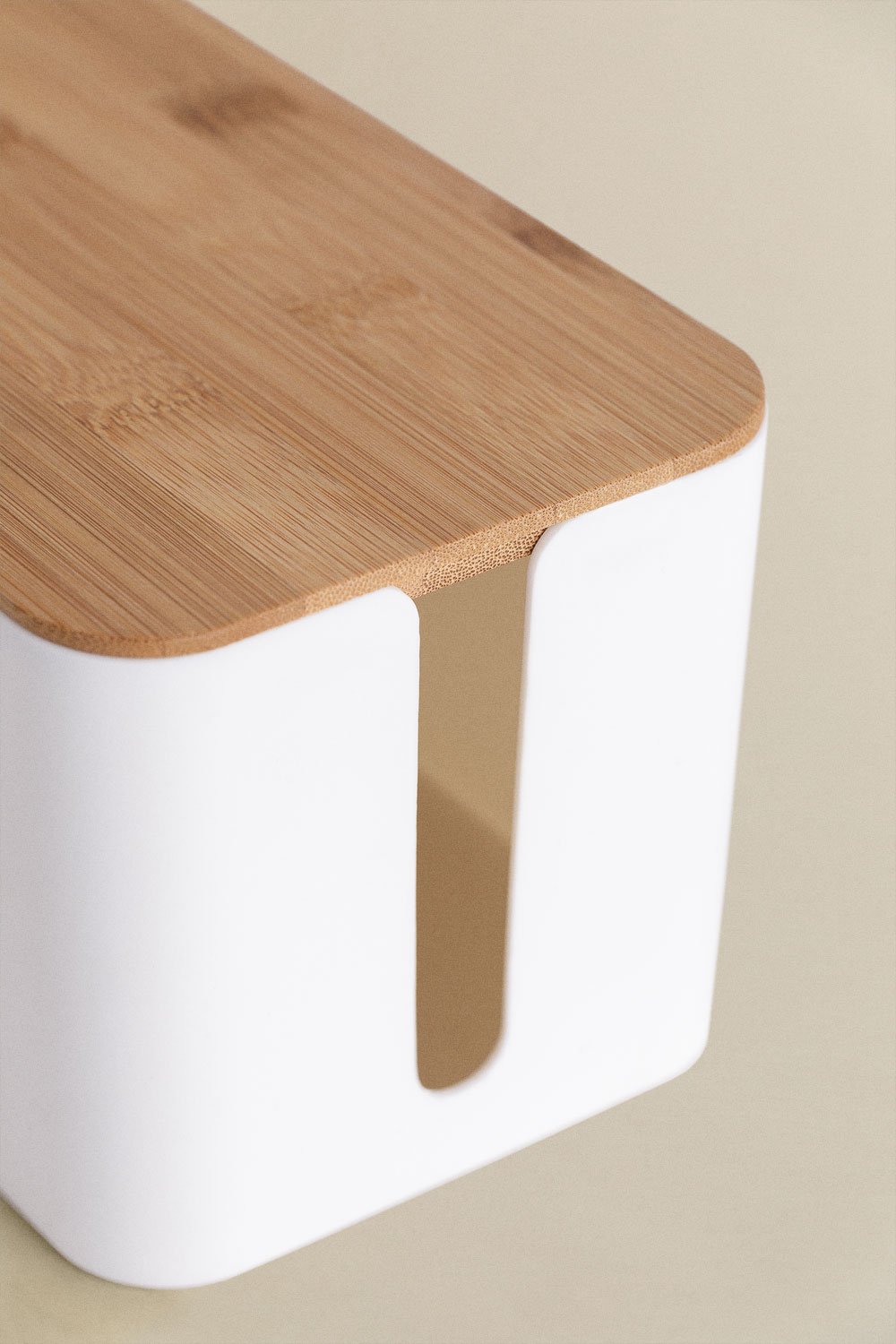 Rolayn polypropylene and bamboo wood cable organizer, gallery image 5