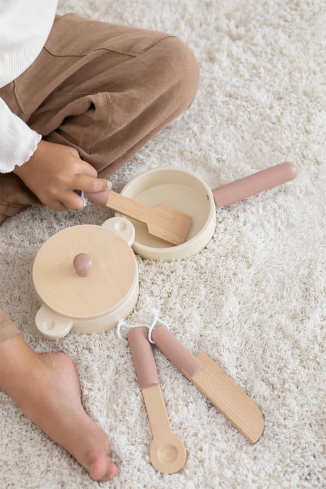 Drupy Kids wooden kitchen utensils