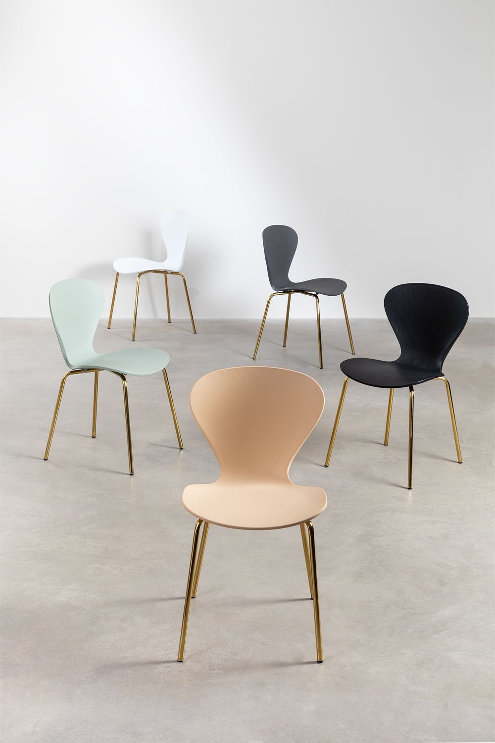 Uit pack of 2 stackable dining chairs, gallery image 8