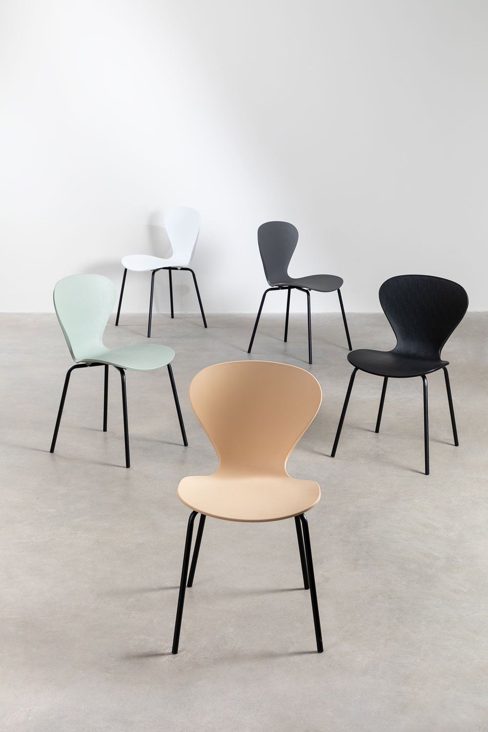 Uit pack of 2 stackable dining chairs, gallery image 9