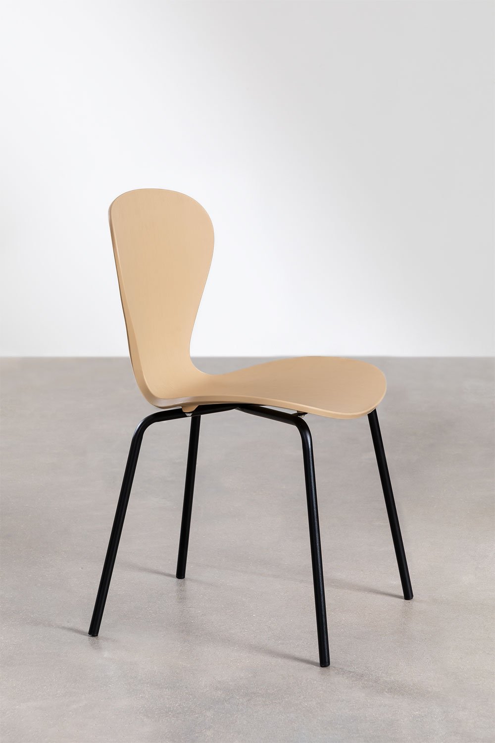 Uit pack of 4 stackable dining chairs, gallery image 2