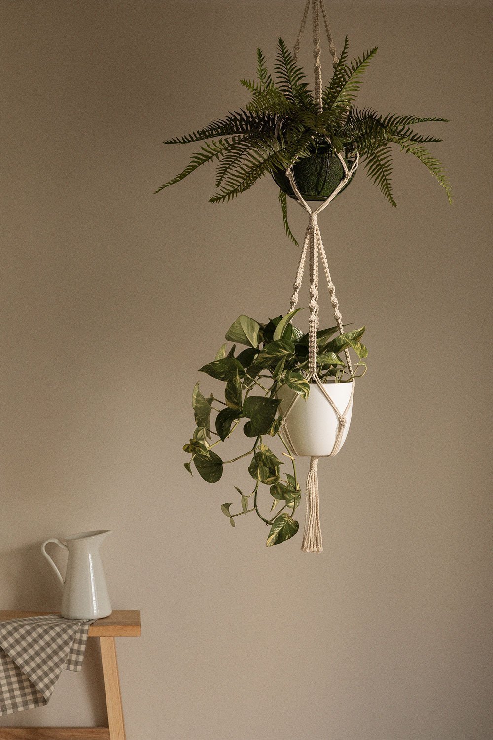 Macias macrame hanging planter, gallery image 1