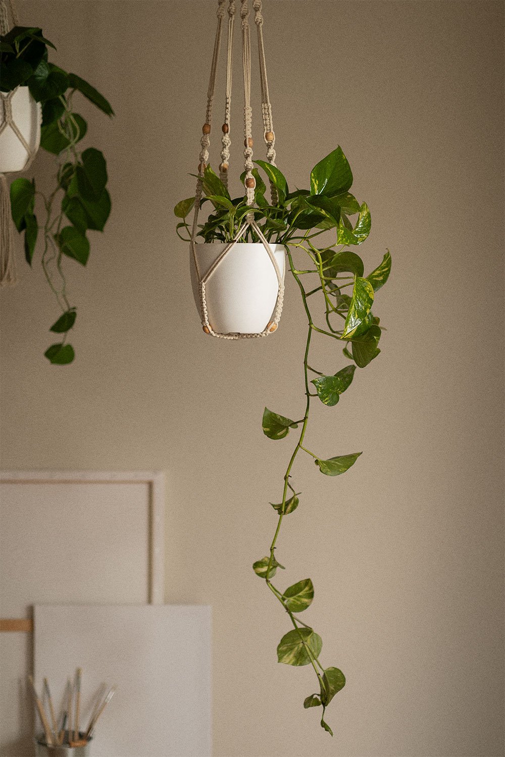 Kefren macrame hanging planter, gallery image 1