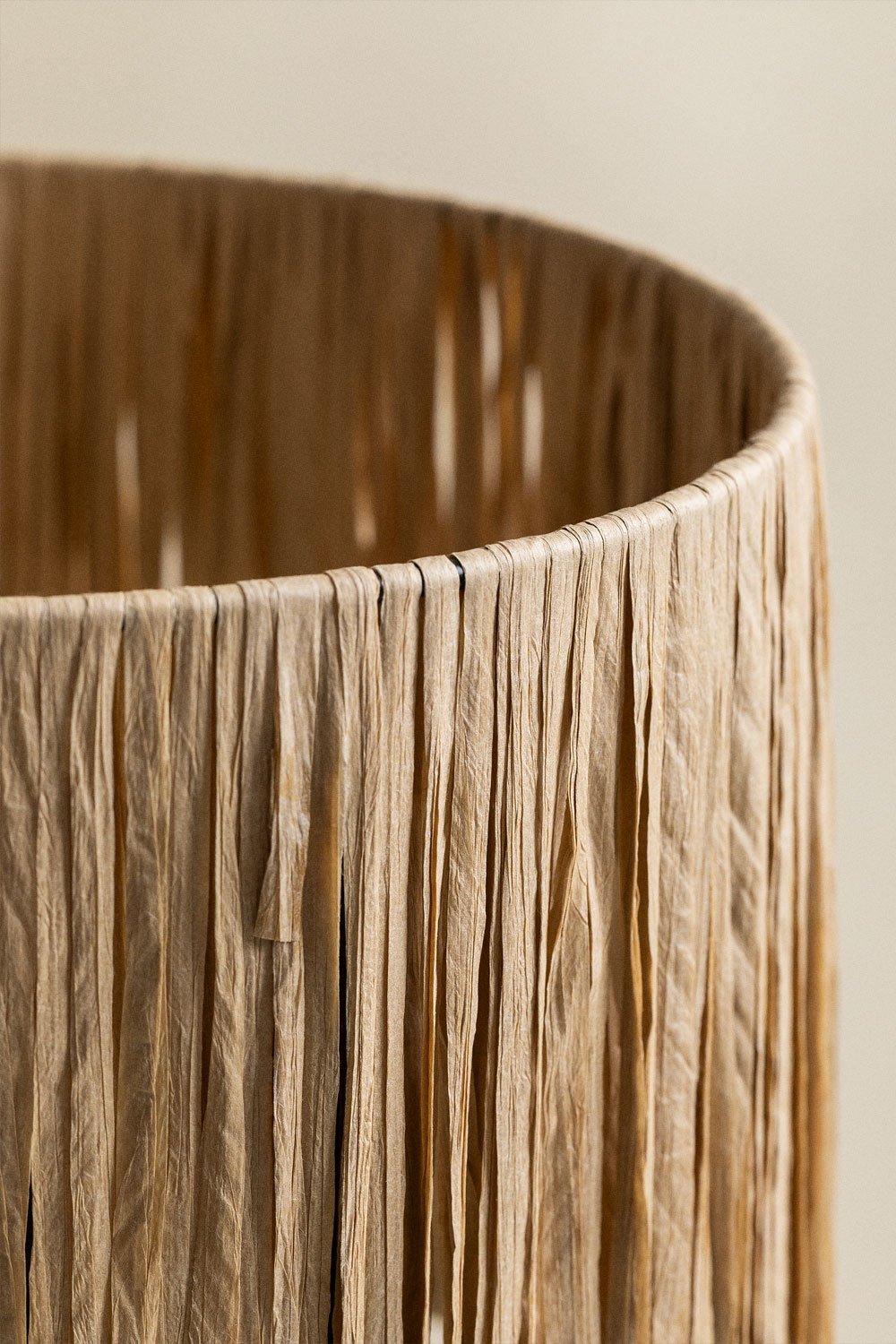 Casandra iron and braided paper table lamp, gallery image 5