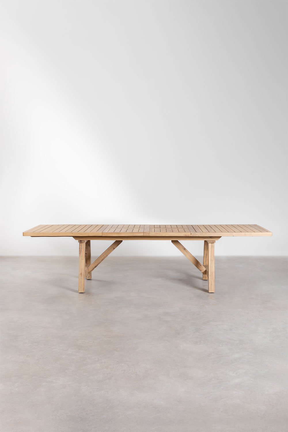 Dubai rectangular extandable acacia wood garden table (200300x100 cm