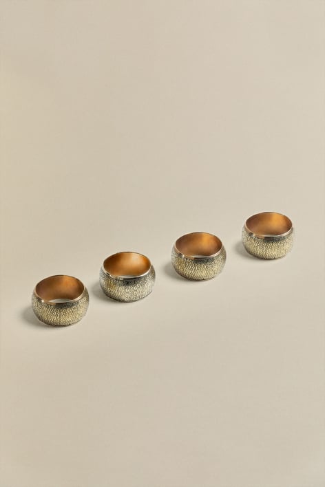 Zauli set of 4 metal servillete rings