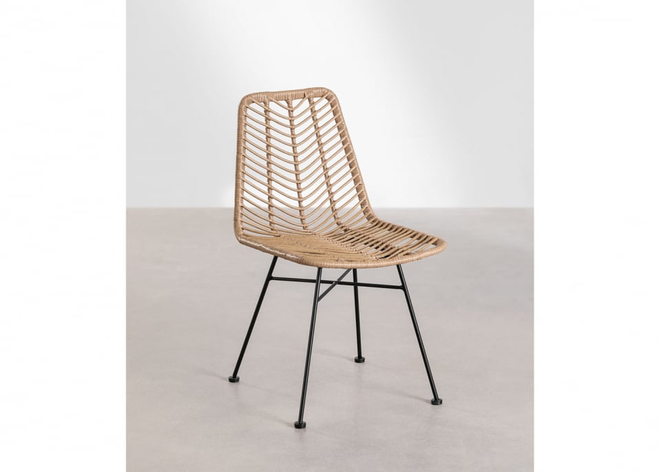 Synthetic Rattan Dining Chair Gouda Natural