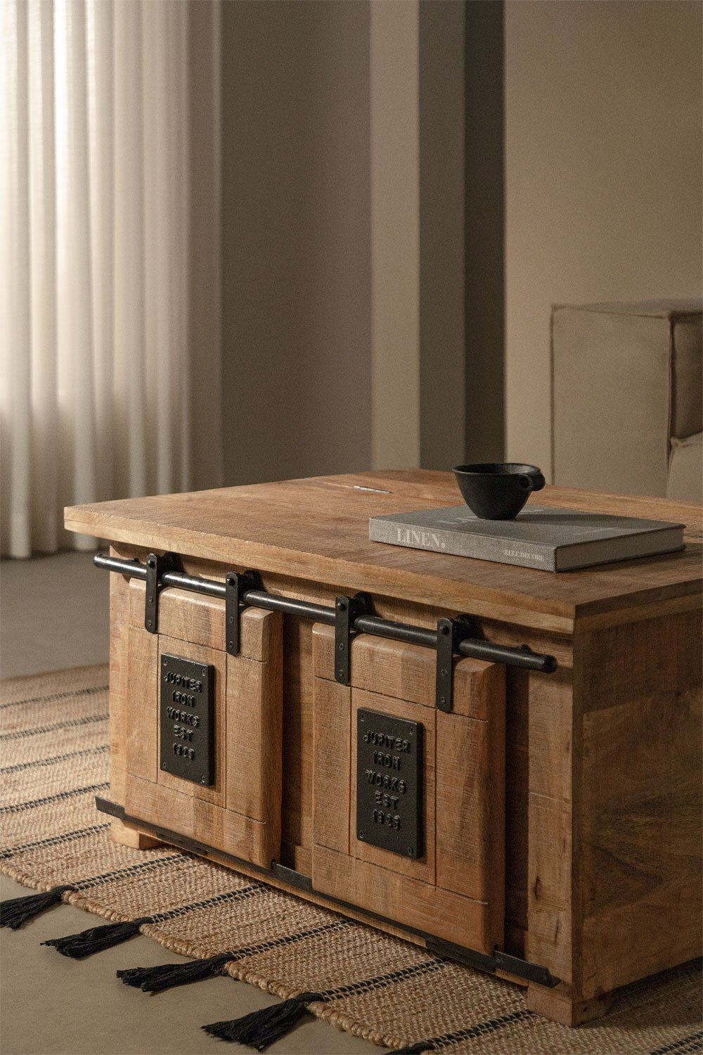 Uain Style wooden coffee table, gallery image 1
