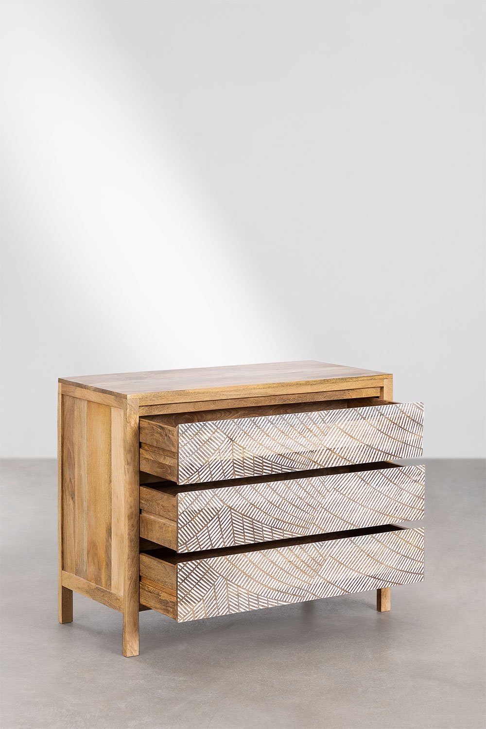 Horizontal wood store dresser