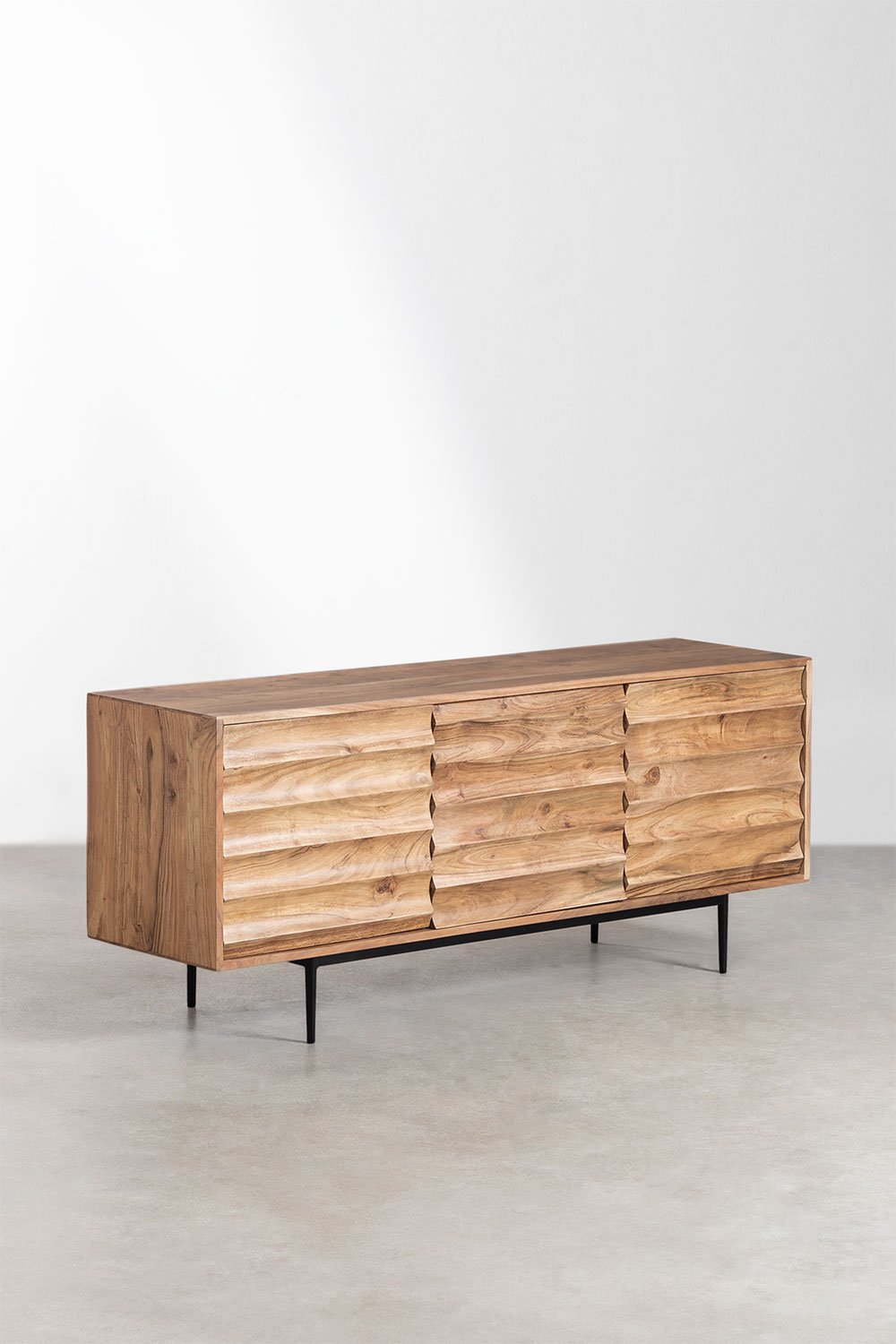 Petter acacia wood TV cabinet 145x40 cm, gallery image 3