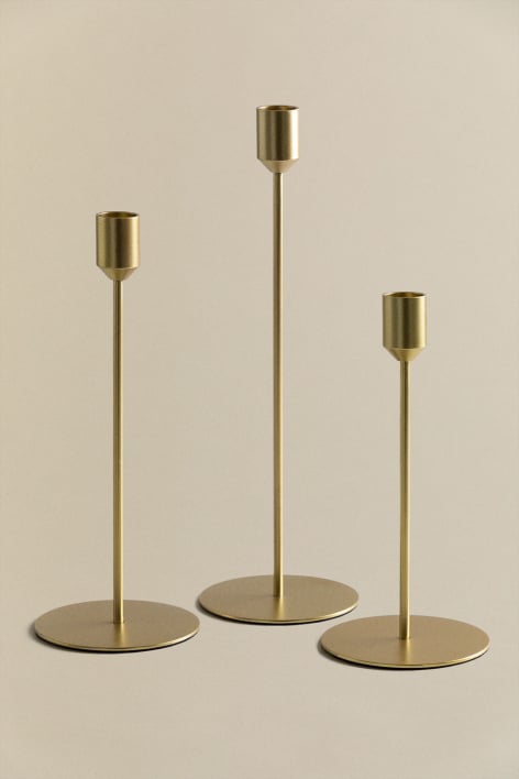 Set of 3 Iron Candle Holders Enoch