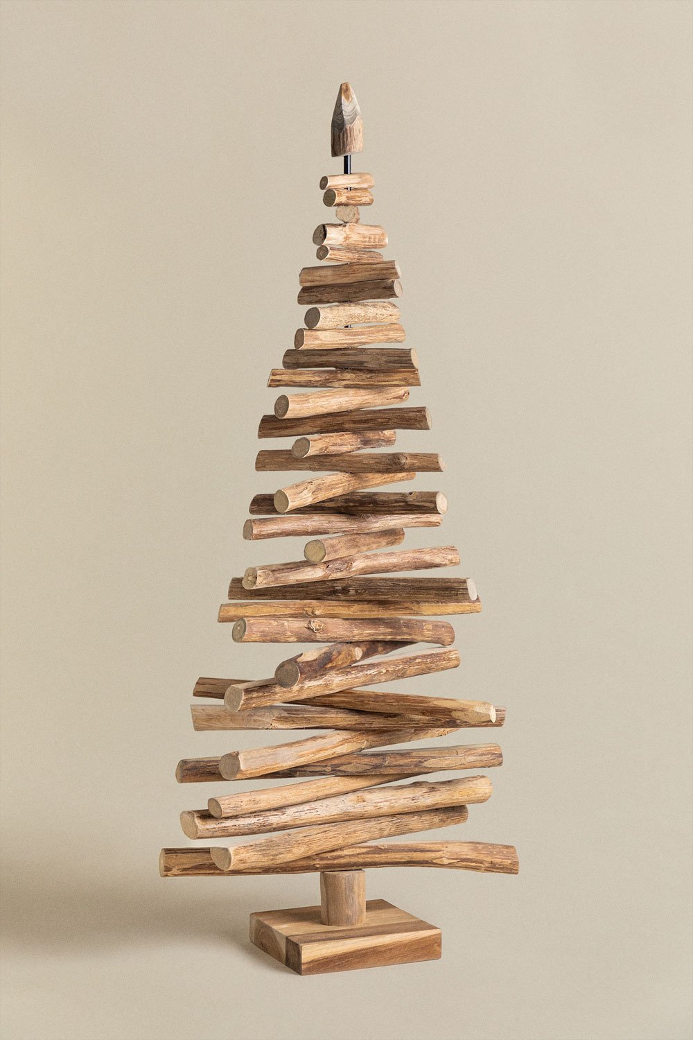 Teak Wood Christmas Tree JINGLE, gallery image 2