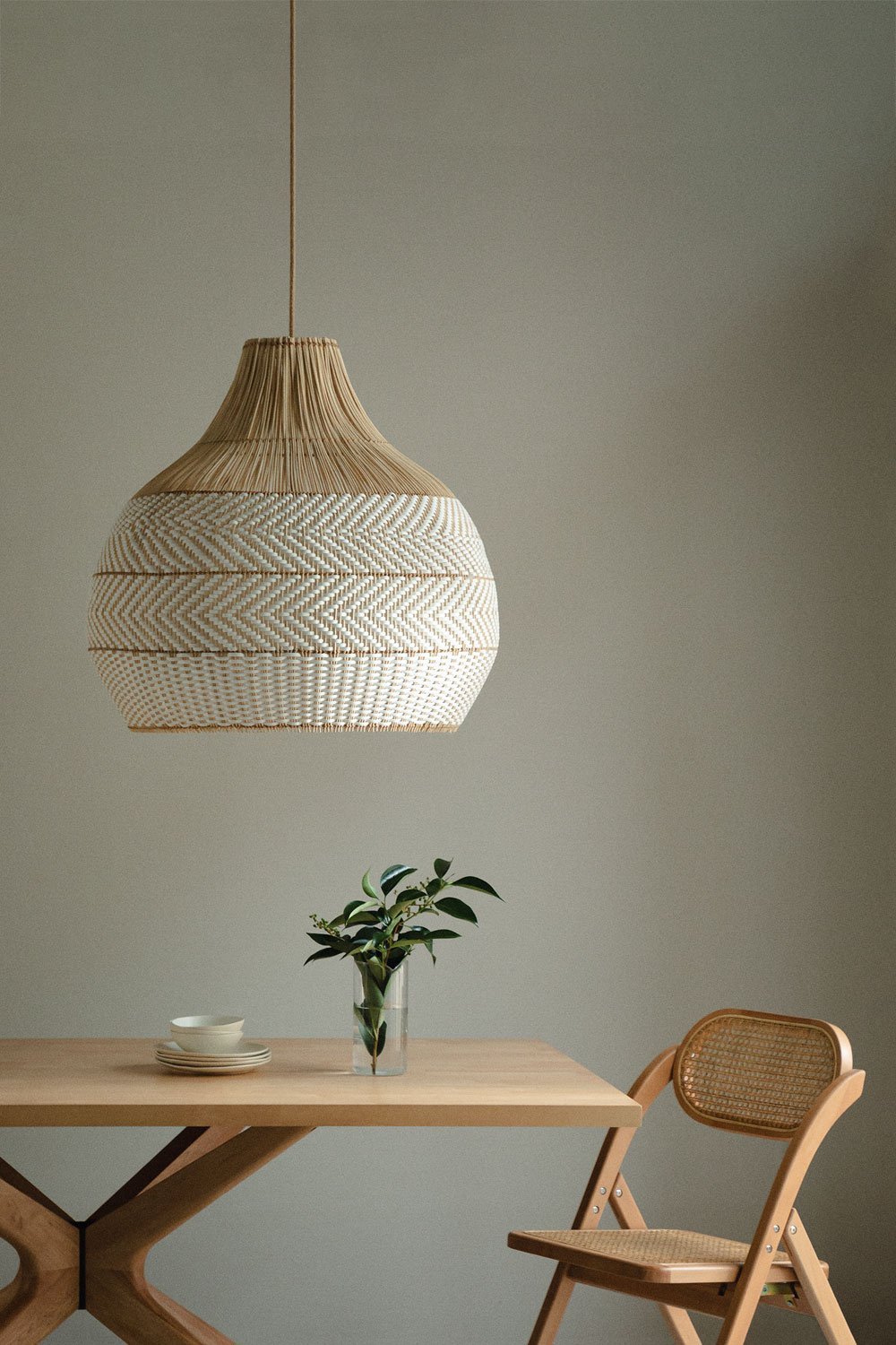 Llaury woven rattan lamp shade, gallery image 1