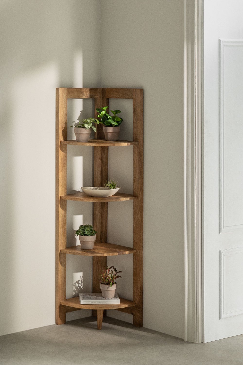 Pattell Mango Wood Corner Shelf SKLUM