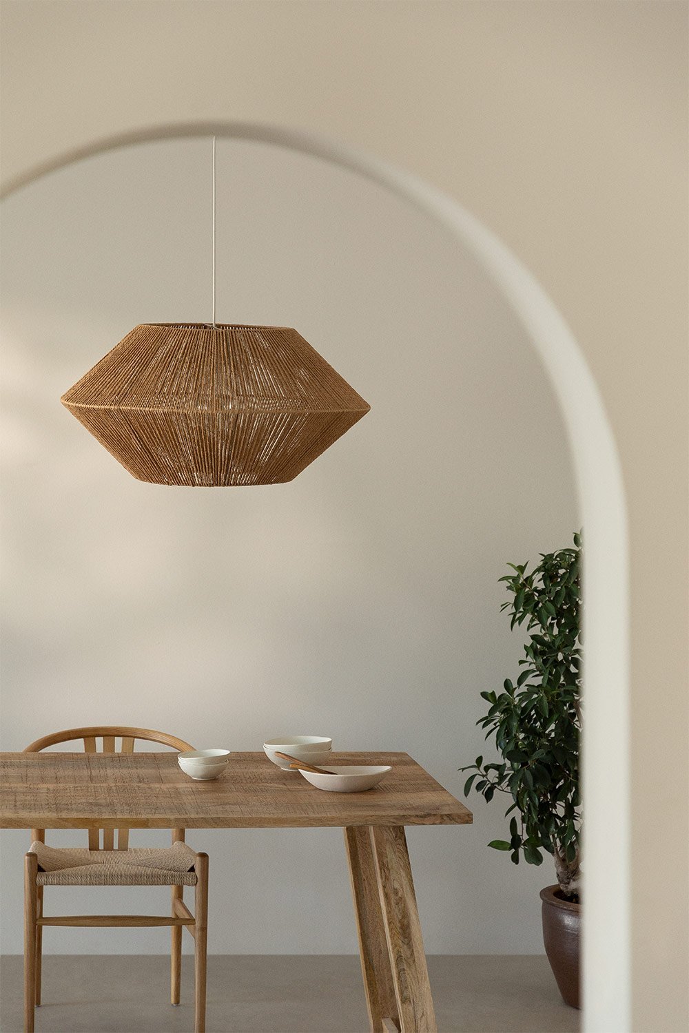 Sabar outdoor braided ceiling lamp, gallery image 1