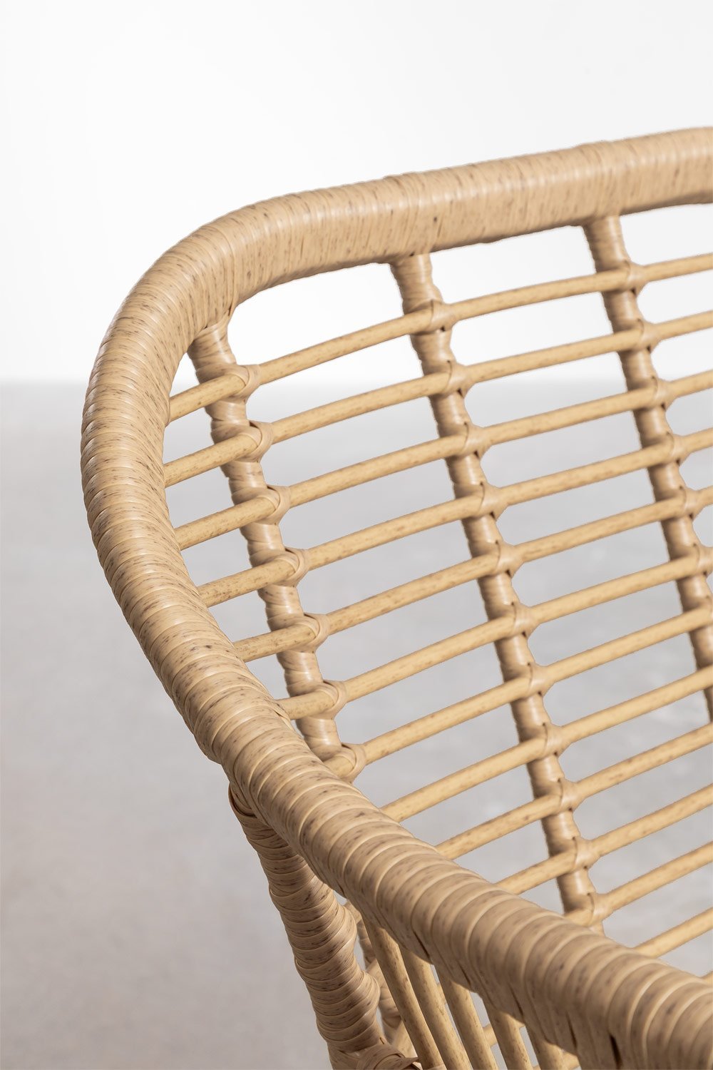 Pack of 2 Zole synthetic wicker dining chairs, gallery image 6